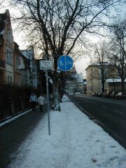 Radweg mit Schnee